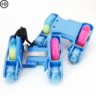 Children's skates, hot wheels roller skates, four-wheel luminous wheel pu, three-color luminous roll