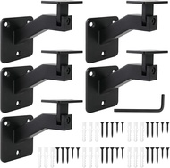 Realplus swivel handrail brackets 6 Pack Heavy Duty STEEL Hand Rail brackets สำหรับบันไดราวบันได Bla