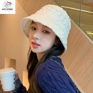 Soft Cotton Embossed Foam Bucket Hat, Ulzzang Style Bucket Hat (MAC010HATSTORE)