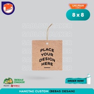 Label Hangtag Kraft Hang Tag Baju Custom Bebas Desain Free Ongkir