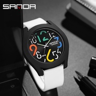 SANDA Removable Strap Sports Waterproof Digital Large Dial Quartz Watch 9021