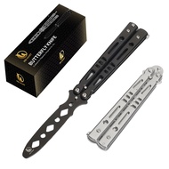 Pack of 2 Butterfly Knife Trainer Set with Pouches - Master Knife Tricks with Balisong Knife Trainer