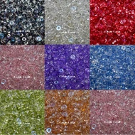 15gr 30gr Glass Beads Donut Wheels Clear Pearlescent Color | 6mm Clear Donut Glass Beads | DIY Acces