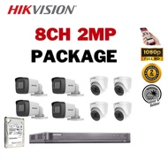 HIKVISION CCTV Set 8 Channel Full HD 2MP-4MP With Hardisk DS-7208HQHI-K1/E/TW16B0T/DS-2CE16D0T-IF/DS