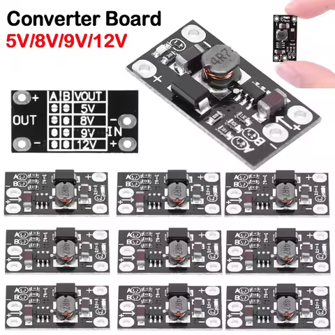 40-3PCS Mini DC-DC Boost Step Up Converter 3/3.2/3.3/3.7/5/9V to 12V Voltage Regulator PCB Board Mod