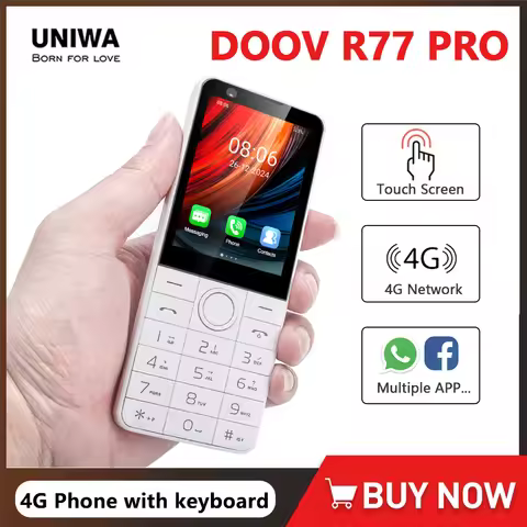 DOOV R77 Pro 4G Touch Screen Keypad Mobile Phone with 5MP Camera 2.8 Inch 3GB+32GB 2120mAh Smartphon