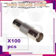 CCTV CONNECTER BNC JOINT FOR CCTV X100PCS (FOR CCTV DVR CAMERA COAXIAL CABLE SAMBUNG)