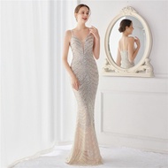 Evening dress womens new banquet Sequin fishtail prom party dress long gown formal birthday dress we