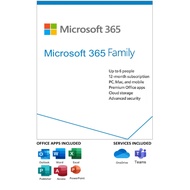 Microsoft office 365 family 1user 5 devices 6 users local windows mac tablet phone team copilot