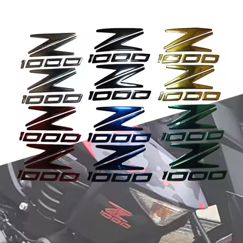 Motorcycle 3D Emblem Badge Decal Tank Wheel Z1000 Sticker Soft Reflective Decal For Kawasaki Z1000 Z
