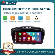 Road Top Apple Wireless CarPlay Adapter Android Auto Car Multimedia Player Linux Unit Touch Screen For BMW 3/5 Series 2005-2012 E60/E61/E62/E63/E90/E91/E92/E93 CCC/CIC
