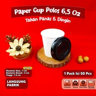 Hot Cup 6.5 Oz / Paper Cup 6.5oz / Gelas Kertas Kopi Murah
