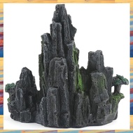 (ZWNA) 2X Aquarium Ornament Resin Rockery Artificial Hill Resin Mountain View Rock Decorating Orname