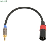 ORIENMY 3PIN XLR Male to 3.5mm Cable, Noise Reduction Male to Male 3.5mm TRS to XLR Cable, Flexible 