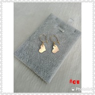 10k Heart dangling earrings