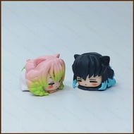 ST3 6pcs Demon Slayer: Kimetsu no Yaiba Nezuko Kamado Tanjiro Kamado Cat Ear Chibi Action Figure TS3