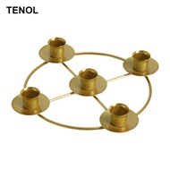 [TENOL] Advent Wreath  for Tapper Candles Decorative Dinner Candle Cup Iron Candlestick Advent Candl