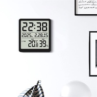NICE Contemporary Magnetic Digital Alarm Clock with Time Day Temperature Humidity Display Operated f