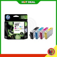 Hotdeal Genuine HP 685 Combo Pack Ink Cartridge - Black Cyan Yellow Magenta For HP DeskJet 3525, 461