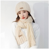 Women's Winter Knitted Beanie and Scarf Winter/