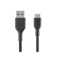 Belkin Playa Braided  USB-A to C Cable  1 M. Black 5A / 40W Output