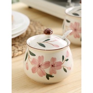 Japanese Ceramic Seasoning Jar Lard Jar Salt Jar Seasoning Jar Oil Splash Spicy Jar Household Chili 