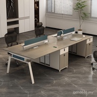 Four Desk 2 Person Office Staff 4 Person Combination Modern Furniture Computer Staff Simple Work Sea