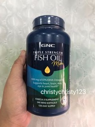 (大樽 240粒) ~GNC 3倍超級魚油迷你膠囊 (GNC Triple Strength Fish Oil -Mini) ~到期日: 2025年 07月