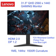 Lenovo G32qc-10 31.5 Inch QHD 144Hz 1ms 1500R Curved Gaming Monitor 2560x1440 FreeSync Ready           Monitor