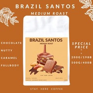 เมล็ดกาแฟ Brazil Santos คั่วกลาง