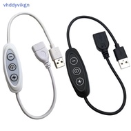 VHDD 1Pcs 5V 2A 10 Levels Dimming Power Cable For LED Light Speed Controller Cable 3KEY USB Dimmer V