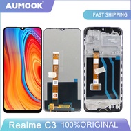Original For Realme C3 Display LCD RMX2027 RMX2021 RMX2020 Touch Screen Frame Assembly Replacement F
