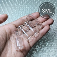 BARU 100PCS BOTOL TESTER 3ML BOTOL KACA VIAL 3ML BOTOL PINISILIN 3ML BOTOL SOUVENIR 3ML