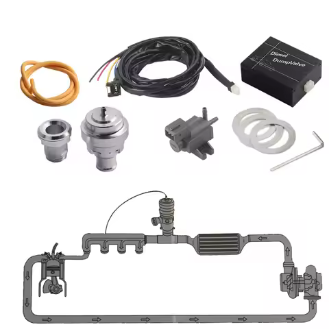 Electrical Diesel 25MM 1" Turbo Diesel Dump Blow Off Valve Silver