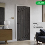 Changdee ประตู ECO LEOWOOD ประตูไม้เคลือบเมลามีน DoorX Silver ลาย 4 ขนาด 80x200 ซม. สีซิเนริโอโอ๊ค