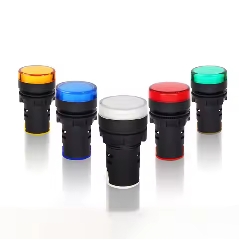 AD16-22 AD16-16 Panel Mount LED Power Indicator 12V 24V 110V 220V 380V 22mm Pilot Signal Light Lamp 