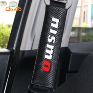 GTIOATO For NISMO Car Seat Belt Cover Carbon Fiber Safety Belt For Cars Auto Shoulder Protector Strap Pad Cushion Cover For Nissan Almera Grand Livina Sentra Navara Frontier Latio X-Trail Serena NV200 NV350