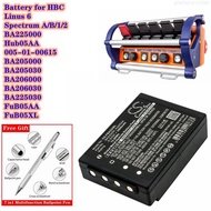 Battery BA225000, Hub05AA,005-01-00615,BA205000,BA205030,BA206000,BA206030,BA225030,FuB05AA/XL for H