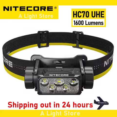 NITECORE HC70 UHE Headlamp Outdoor Camping Headlight Bright Work Flashlight Light weight Head Lamp f