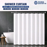 Shower Curtain 180x180 CM / 180x200 CM / 200x200 CM WHITE Bathroom Curtain