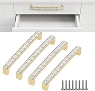 mumisuto U Shape Drawer Handles, 4 Pieces Zinc Alloy Handles with Screws Europe Style Furniture Door