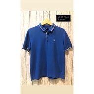 [B104]PRELOVED G2000 MEN'S COLORED COLLAR T-SHIRT SKYbiru