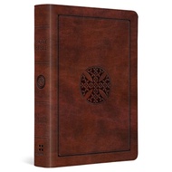 ESV Large Print Compact Bible: English Standard Version Compact, Trutone, Brown, Mosaic Cross Design