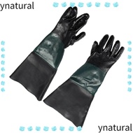 YNATURAL 1Pair Sandblast Cabinets Gloves, Sandblaster Parts Rubber Sandblaster Glove, Special 60cm Black Sandblasting Nitrile Gloves