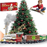 Christmas Train Set for Under The Tree with Lights, and Sounds - Holiday Train Around Christmas Tree