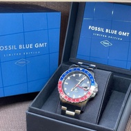 Fossil LE1156 Limited Edition Blue GMT Stainless Steel Date Analog Men's Watch