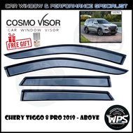Chery Tiggo 8 Pro 2019 - Above WPS Cosmo Door Visor (3'' Small Flat & 4'' Medium) (Free 3M Primer)