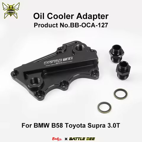 BATTLEBEE Racing Car Modification Engine Oil Cooler Adapter For BMW 140i 240i 340i Z4 Toyota Supra A