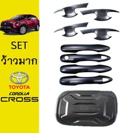 ❤ลดกระหน่ำ❤ [มือจับ] ชุดแต่ง Corolla cross เบ้าประตูมือจับฝาถัง ดำด้าน    JR3.13655❤รอบสุดท้าย❤