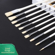 ✱◈Green bamboo streamer white gouache brush set 10 sticks fan-shaped pen acrylic oil paint painting